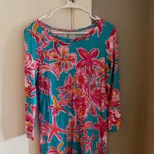 Lilly Pulitzer Boatneck 3/4 Sleeve Dress